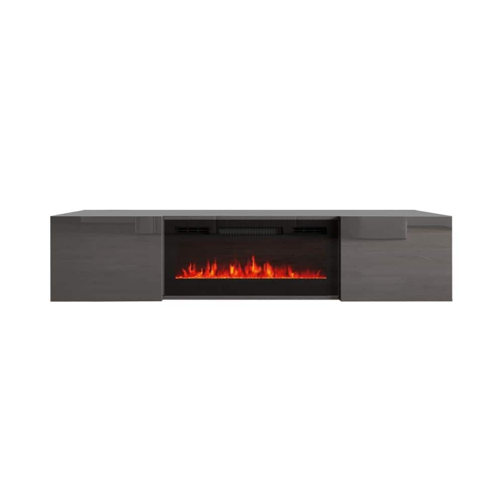 Cali EF Wall Mounted Electric Fireplace Modern 72" TV Stand On Sale